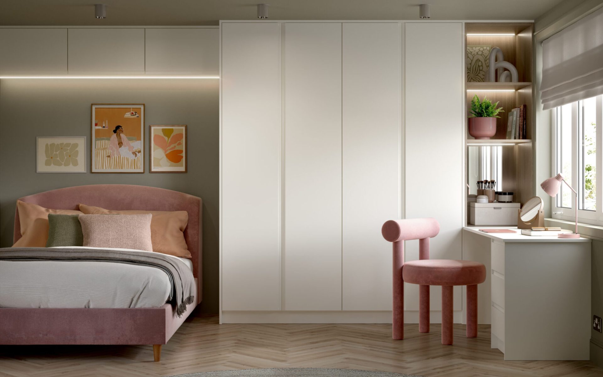 Bella, Knebworth Style - Supermatt White Grey