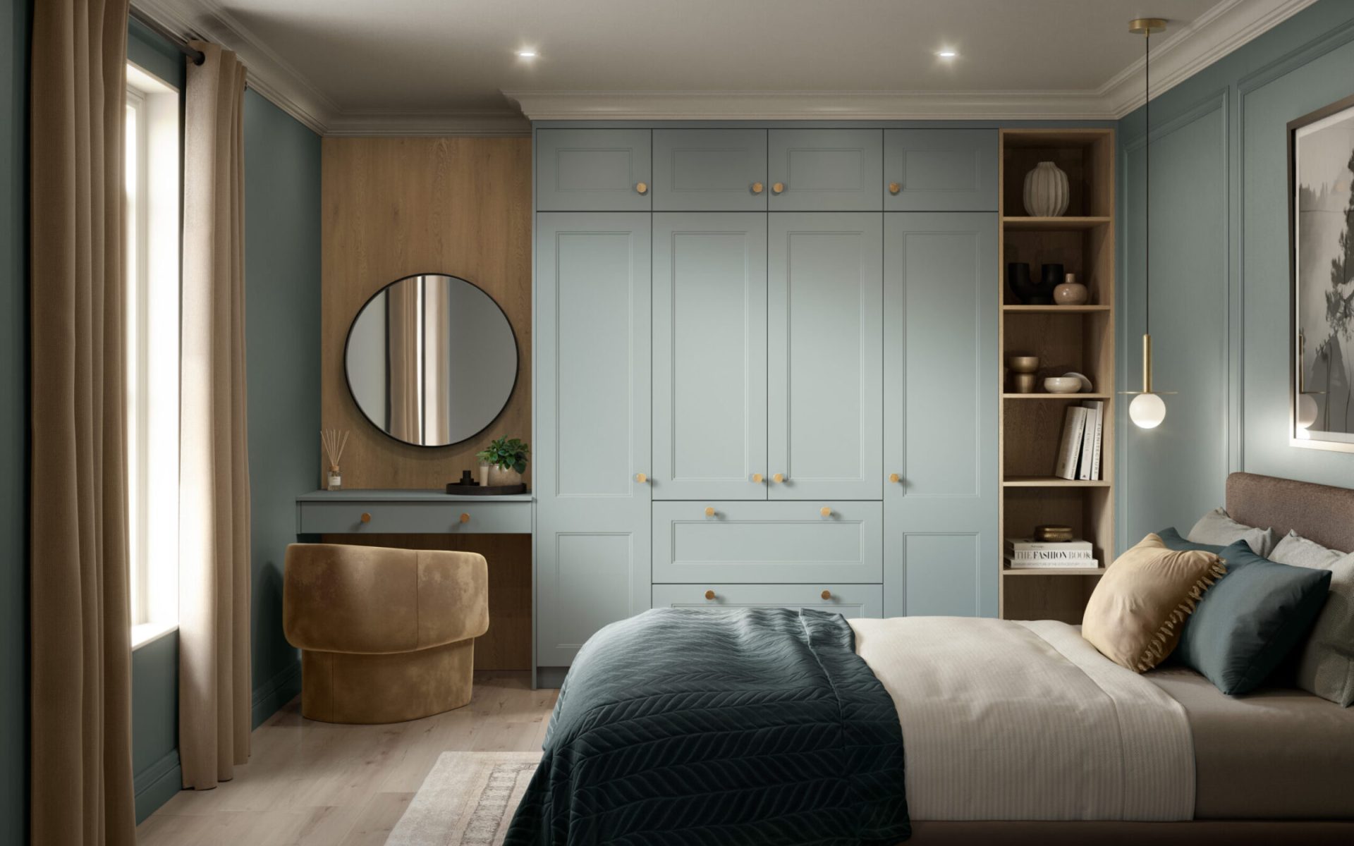 Bella, Rowan Style - Supermatt Duck Egg- Cremona Oak Cotta