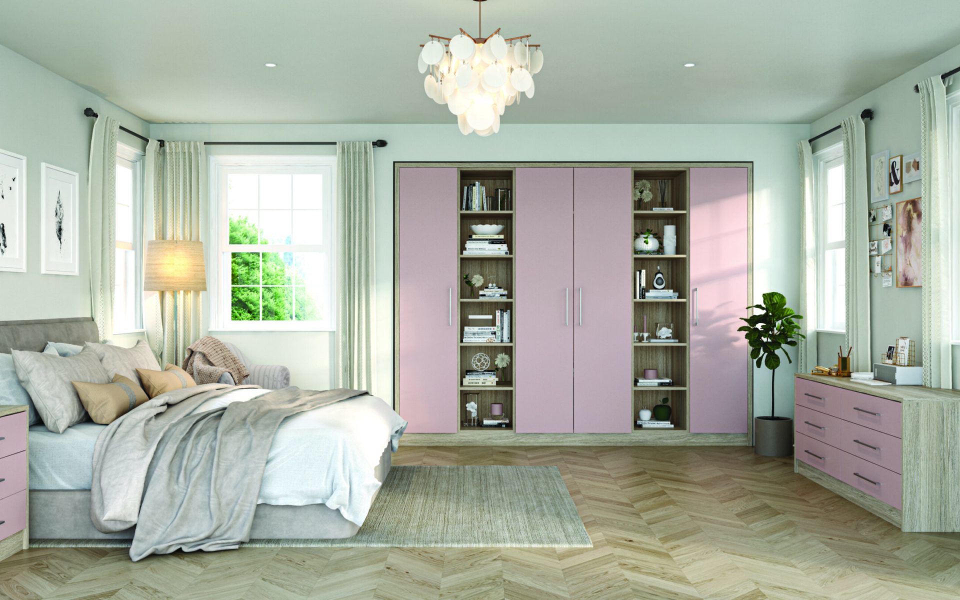 Bella, Venice Style - Supermatt Blush Pink - Urban Oak